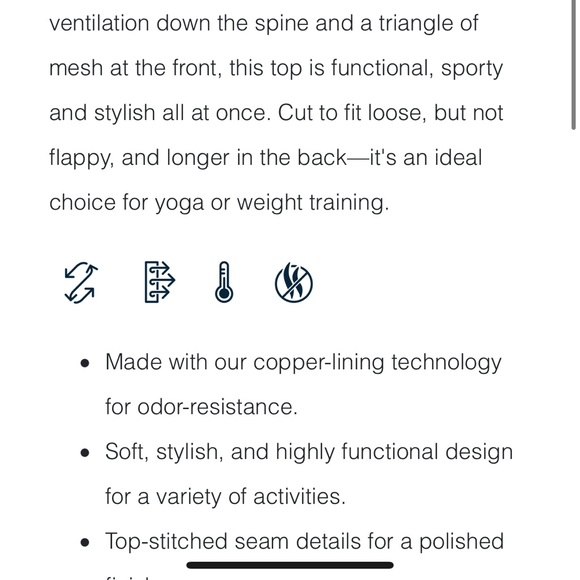 NWT ZYIA effortless tank. Color/white Size/Medium - Picture 4 of 4